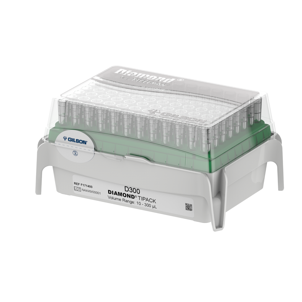 PIPETMAN DIAMOND Tips, D300, TIPACK, 10-300 µL, 960 Tips - Gilson