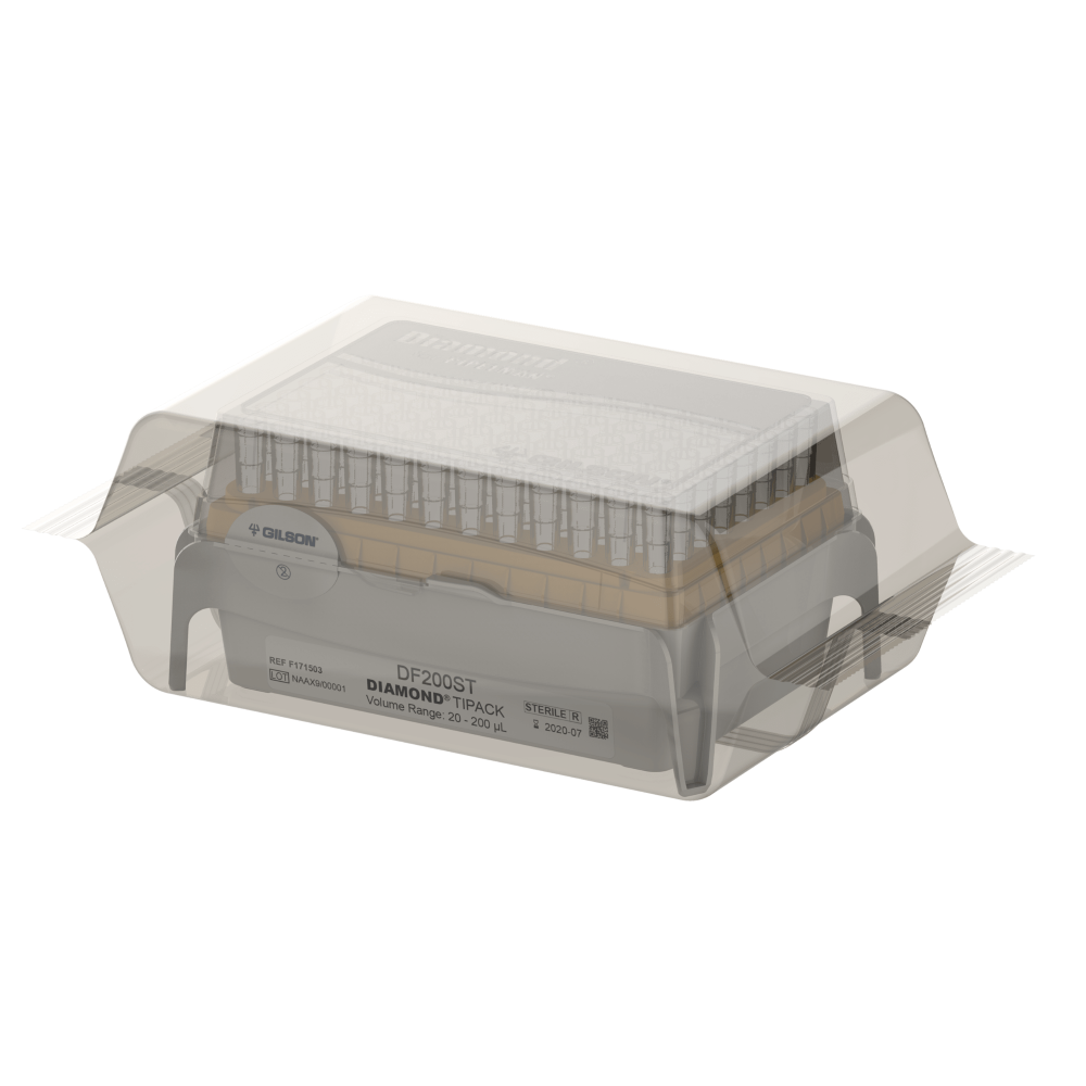 PIPETMAN DIAMOND Tips, DF200ST, TIPACK, 20-200 µL, 960 Sterilized