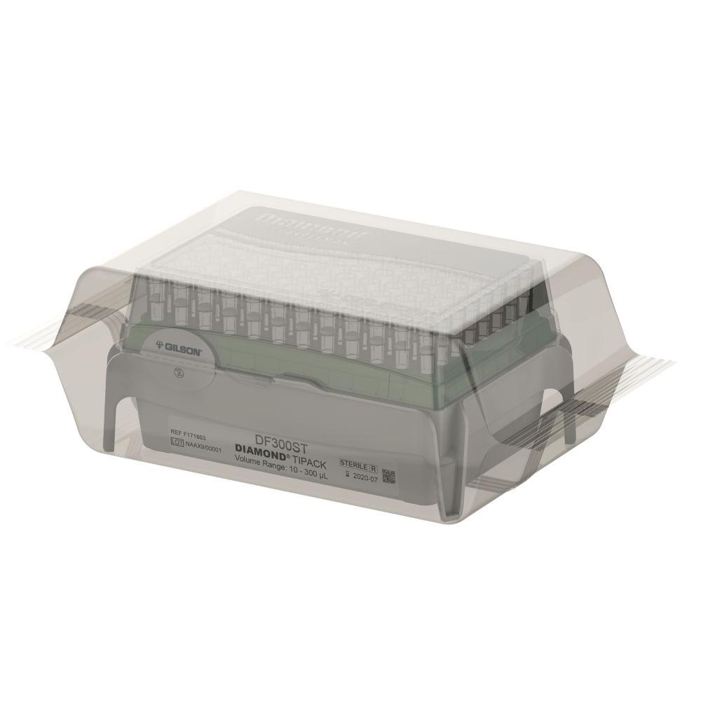 セール❣️GILSON PIPETMAN ギルソン ダイヤモンドフィルターチップ PIPETMAN DIAMOND Tips, DF300ST, TIPACK, 10-300 µL, 960 Sterilized