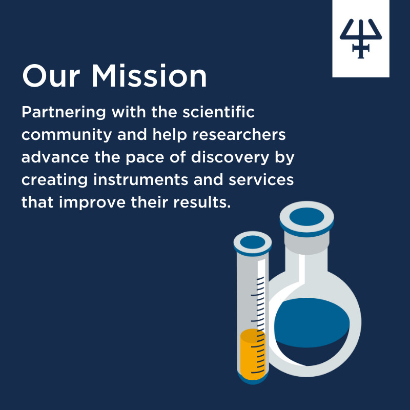 Partnering with the scientific community and help researchers advance the pace of discovery by creating instruments and services that improve their results.
